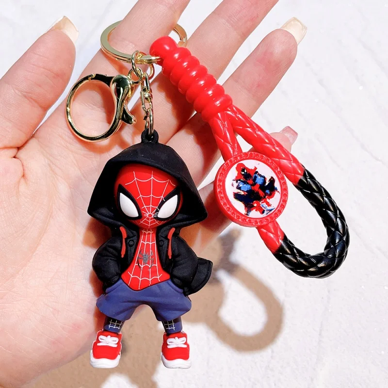 Cartoon Spider Man Silicone Keychain Marvel Superhero Bag Pendant Gift, Can be Used for Keychain Gifts