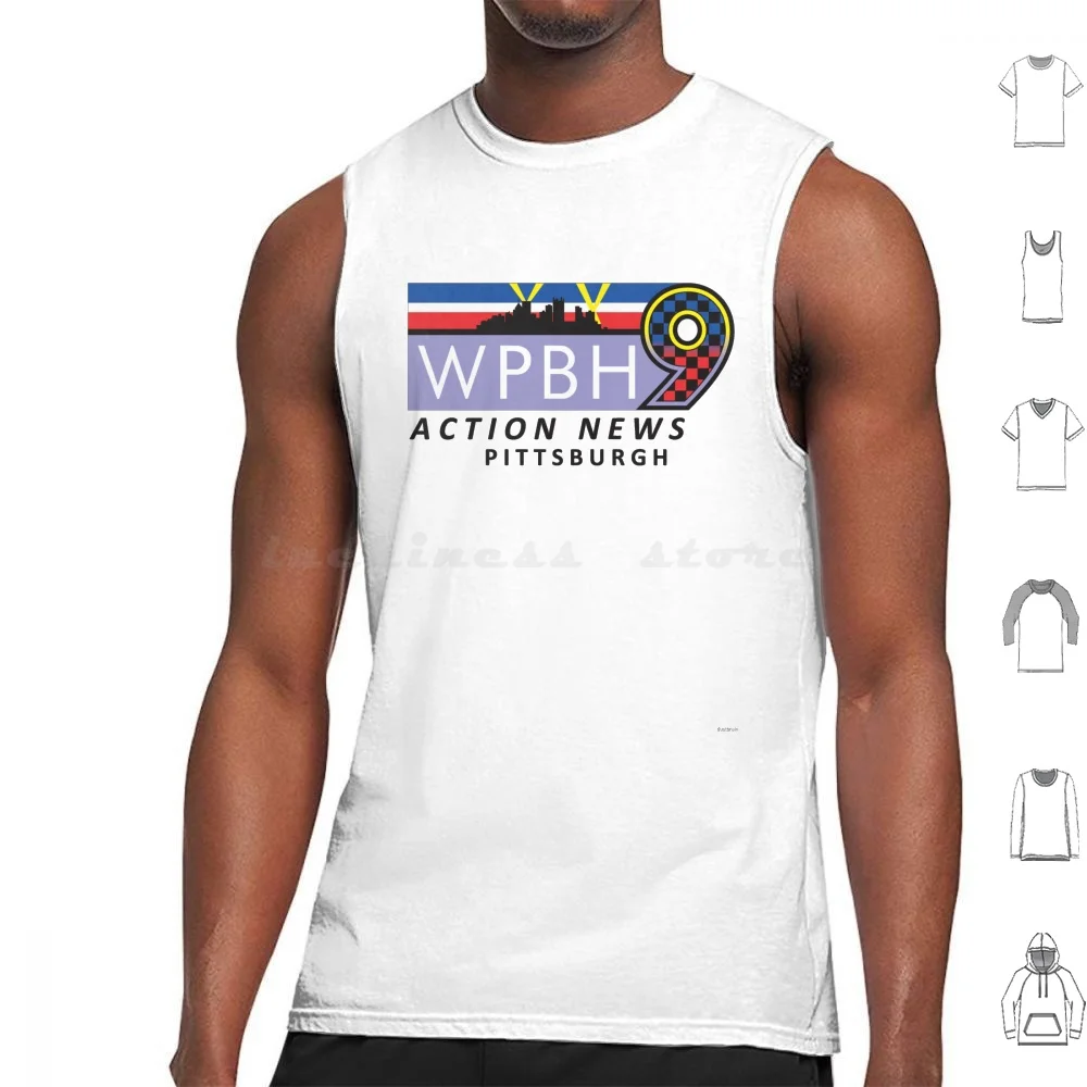 Wpbh 9 Action News Tank Tops Vest Sleeveless Groundhog Day Dustbrain Dustbrain Design Movies 90S Classic Movies Comedy Humor