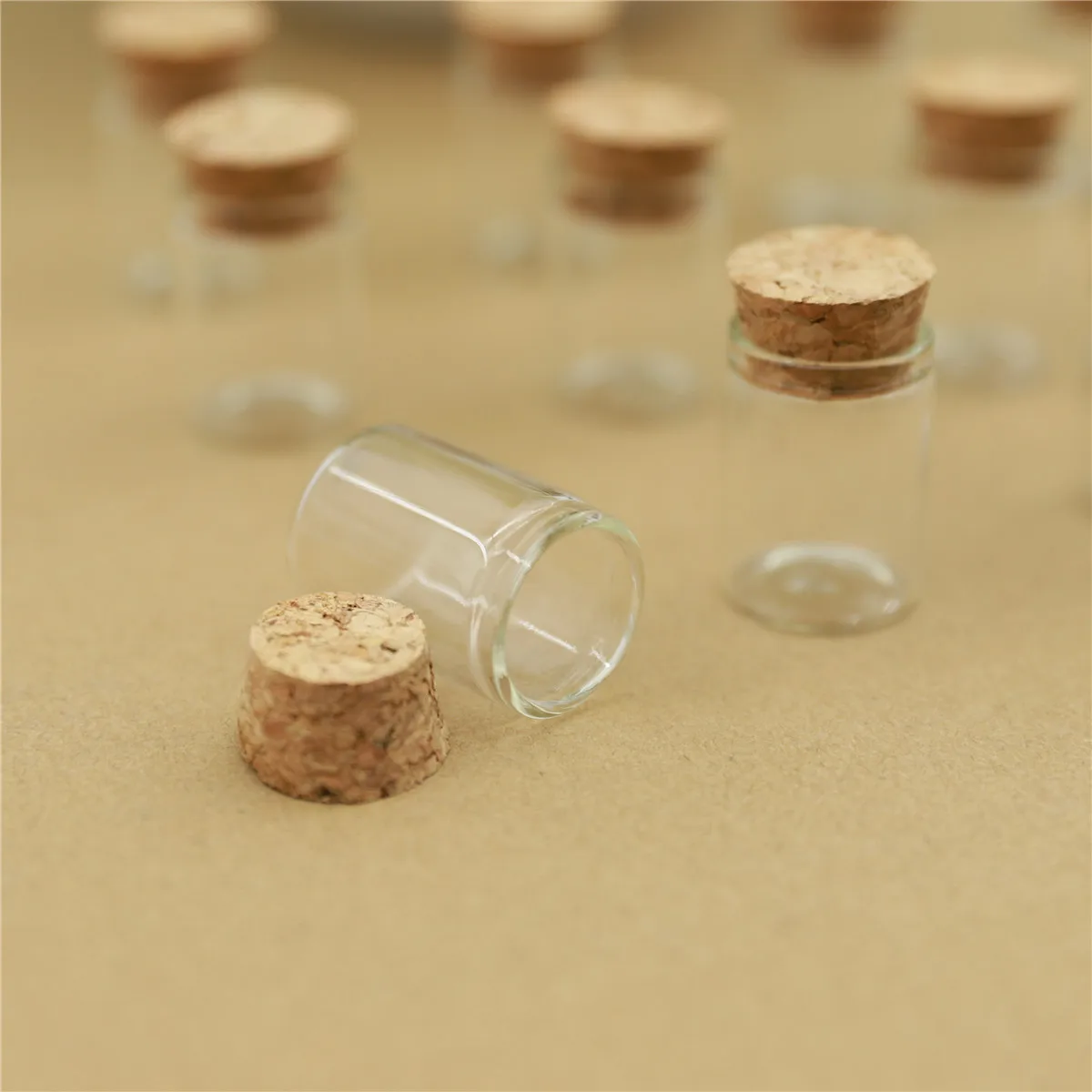 50/100 pcs/lot 17*22*30mm 5ml Small Glass Vial Bottle Test Tube Cork Stopper Mini Bottle Container Jars Tiny Bottle glass