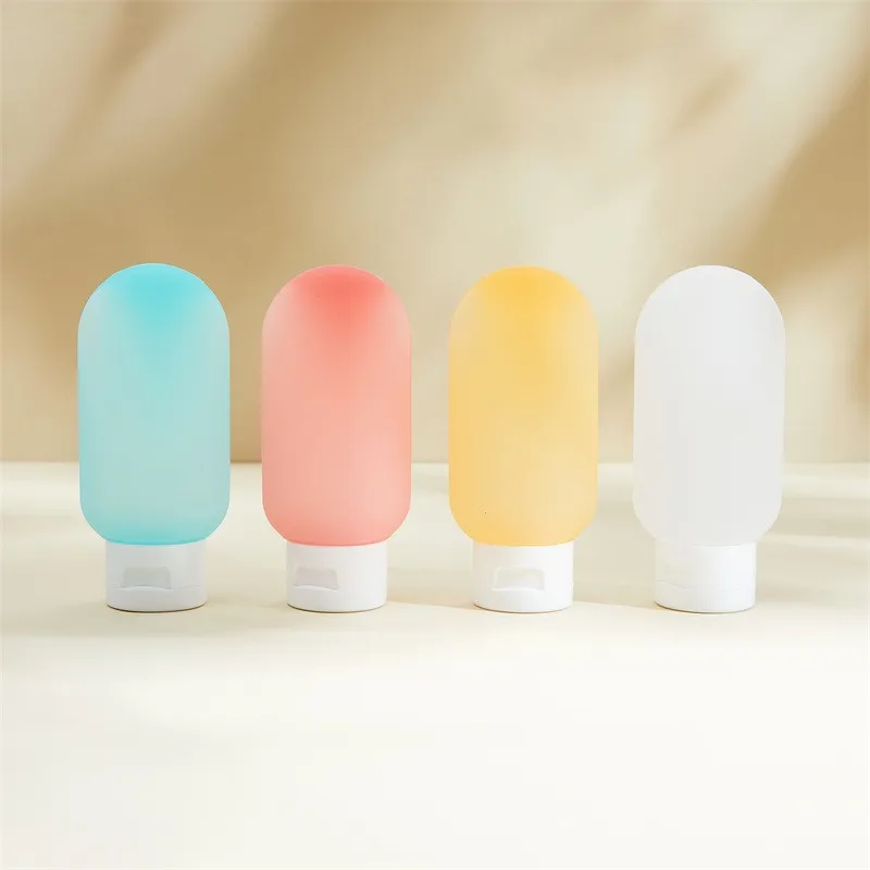 Garrafa De Viagem De Silicone Portátil Garrafa De Loção Recarregável, Recipiente De Shampoo À Prova De Vazamento, Squeeze Tube Garrafa Vazia, Armazenamento De Cosméticos