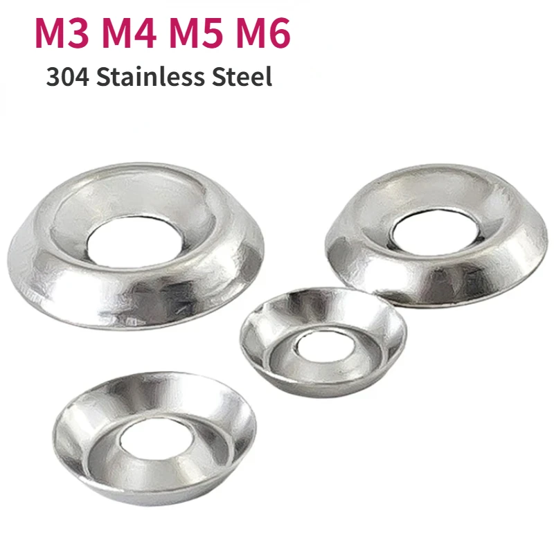 M3 M4 M5 M6 304 Stainless Steel Bowl Type Conical Washer Countersunk Washers Concave-Convex Hollow Fisheye Gasket