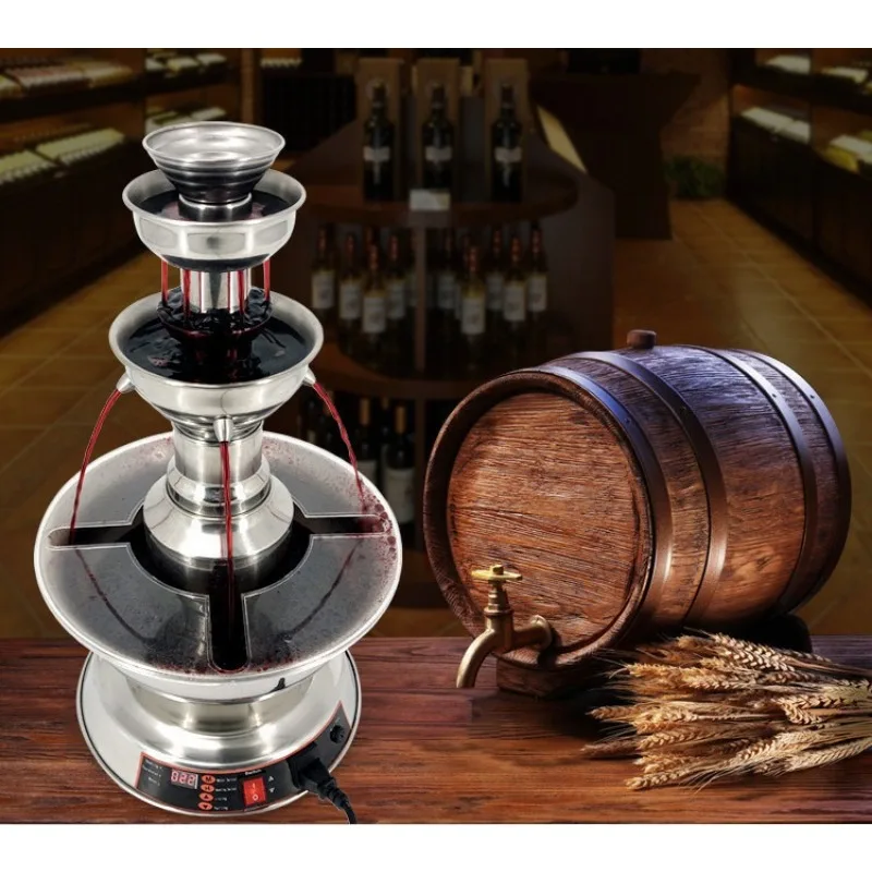 Electric Constant Temperature Wine Fountain Warmer, Red Wine Champagne Beverage Dispenser for Hotel Buffet Self Service