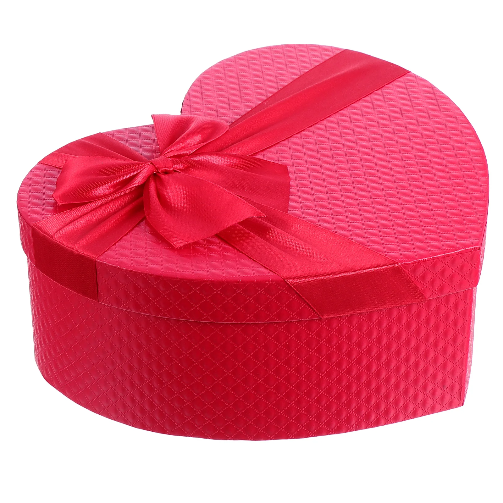 1pc Red Heart Gift Box Candy Box Paper Heart Shaped Gift Packing Box With Cover And Ribbon For Wedding Bridal Shower Mothers Day