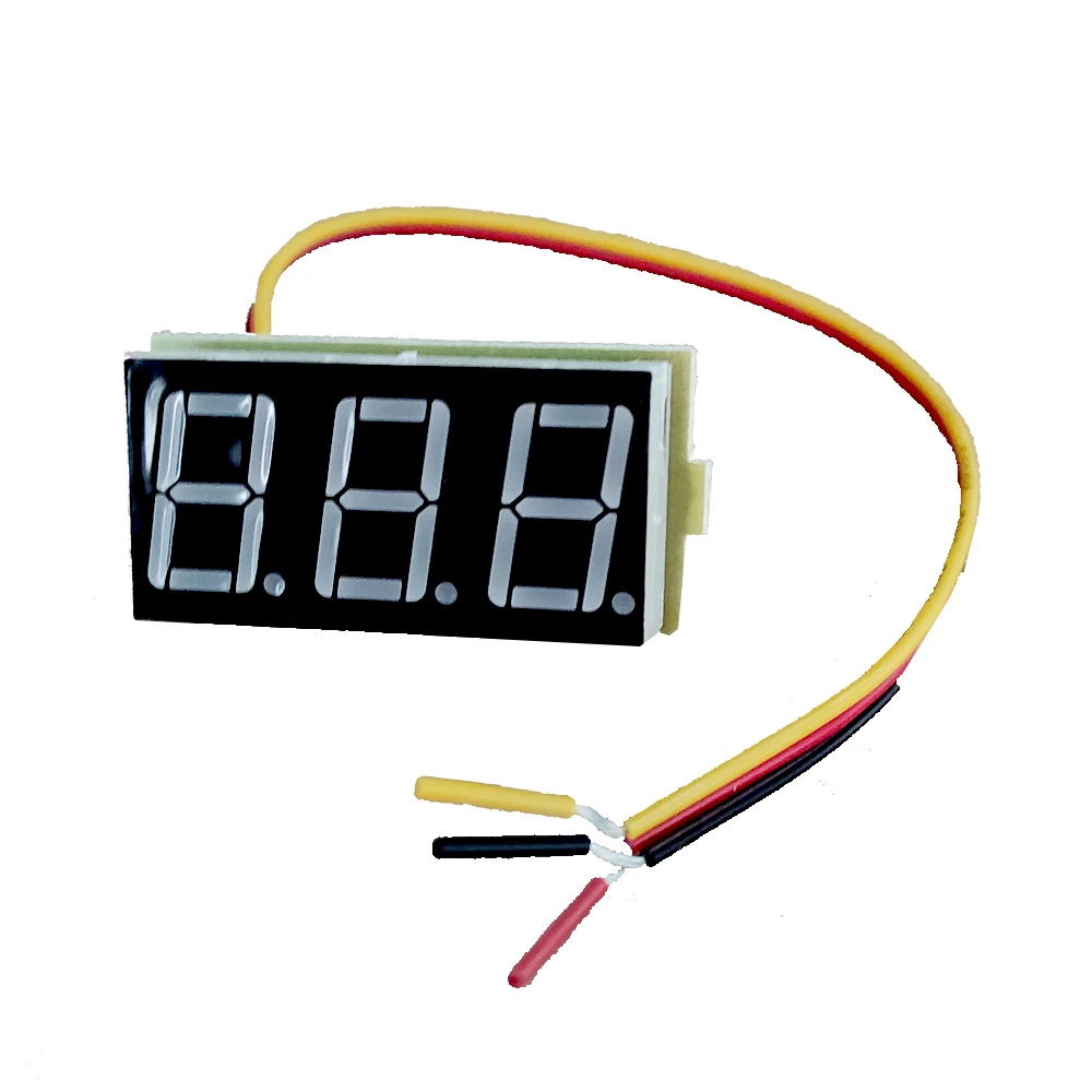 0.56นิ้ว DC0-100V ดิจิตอลโวลต์มิเตอร์ Blue LED แสดงแรงดันไฟฟ้าเมตรเครื่องตรวจจับ