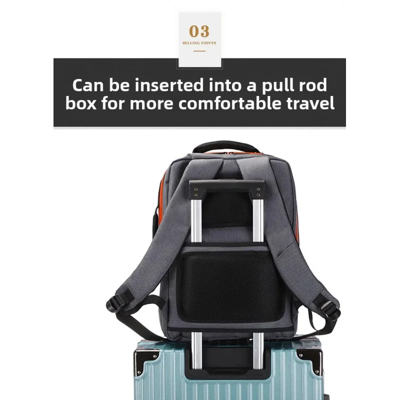 Men's Retro Waterproof Travel Backpack Double Shoulder Soft Back Laptop Outdoor Casual Style Water-Resistant Computer Bag