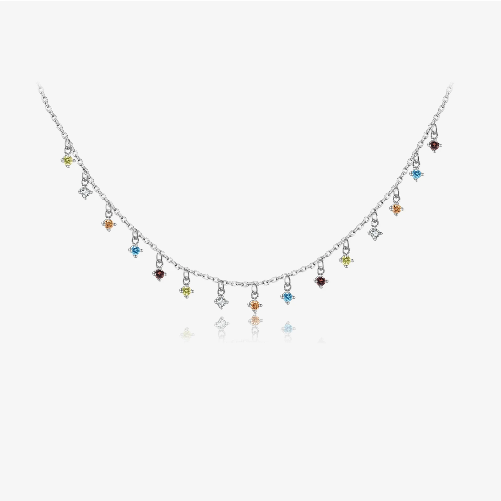 VEWANT New 925 Sterling Silver Color Zircon Pendant Long Chain Necklace 2024 Fine Fashion Birthday Gift Party Jewelry