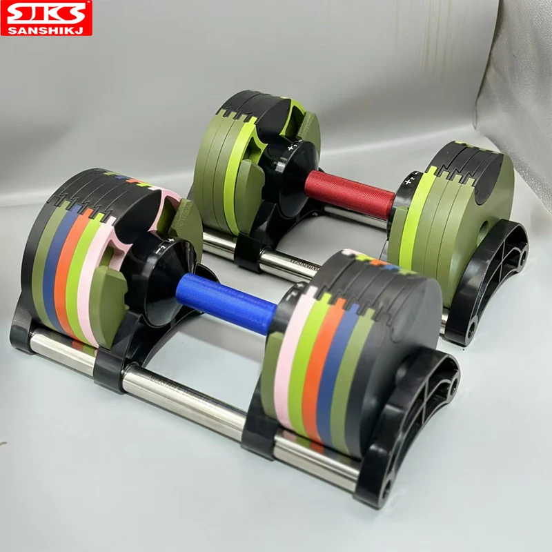 Adjustable Round Dumbbell Set, Second Generation, 2kg Increase, 24kg, 36kg, Fitness, Newly Upgraded