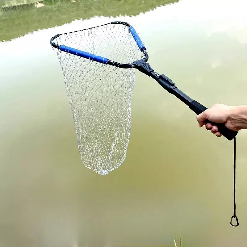 

Portable Folding Triangular Fishing Net Fish Protection Integrated Retractable Fishing Net Ultra Light Lure Fish Raft