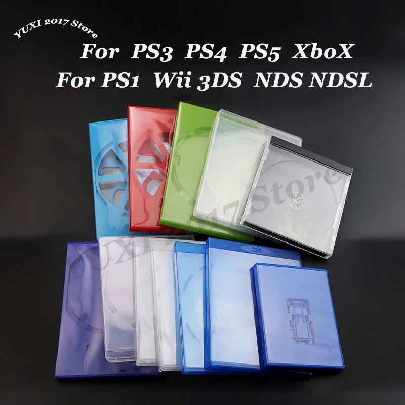 High Quality Plastic CD Game Protection Box Suitable For PS1 PS2 PS3 PS4 PS5 Xbox Wii Game Tray CD DVD Disc Storage Box
