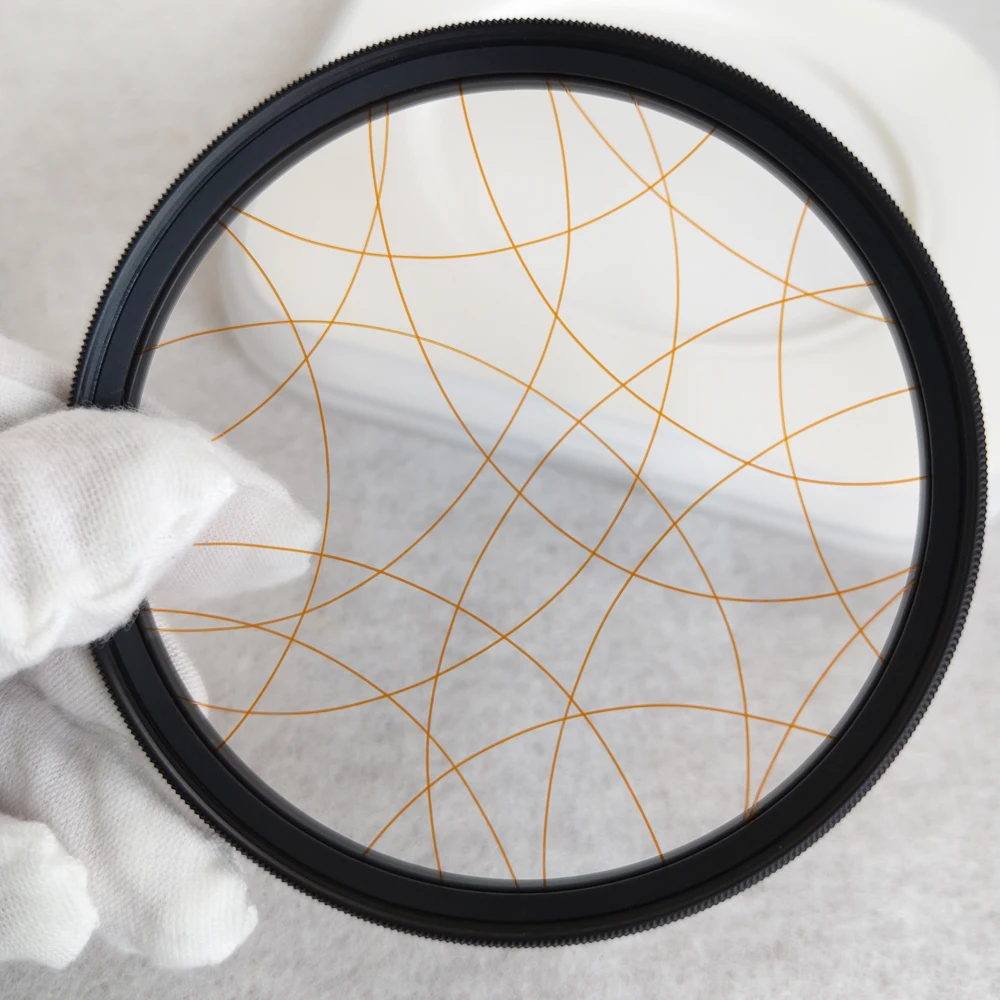Lustige Unregelmäßige Lichtverlängerungsstreifen-Filter 67mm 77mm 82mm Blau Orange Weiß Streuendes Sonnenlicht Unordentliche Beleuchtungsfilter – Detail 4