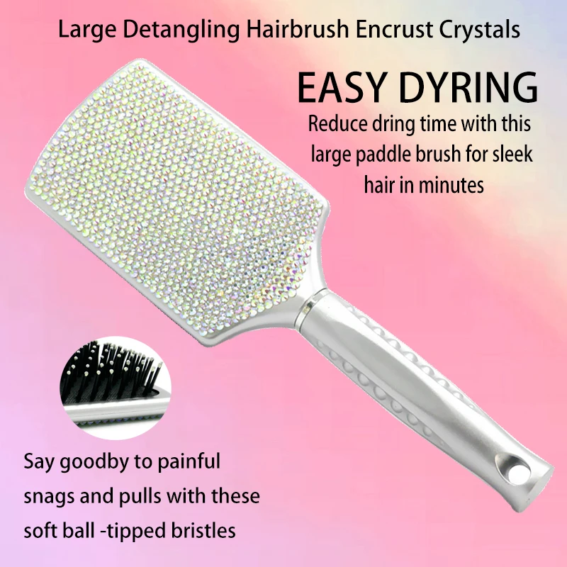 Hair Hot Tools Set Rhinestone Flat Iron Heating Comb Hair  display picture 2