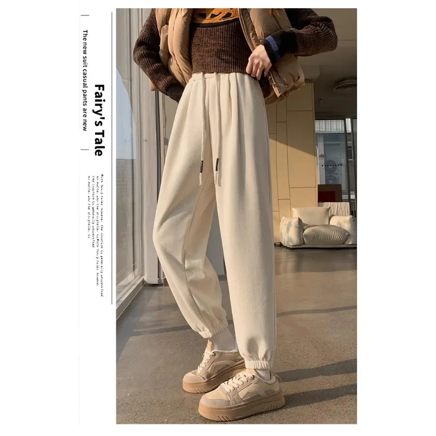 Winter Warm Jogger Fleece Lined Pant with Pockets,Women Drawstring Sweatpants 2023 Thermal Sherpa Pants Lounge Trouser