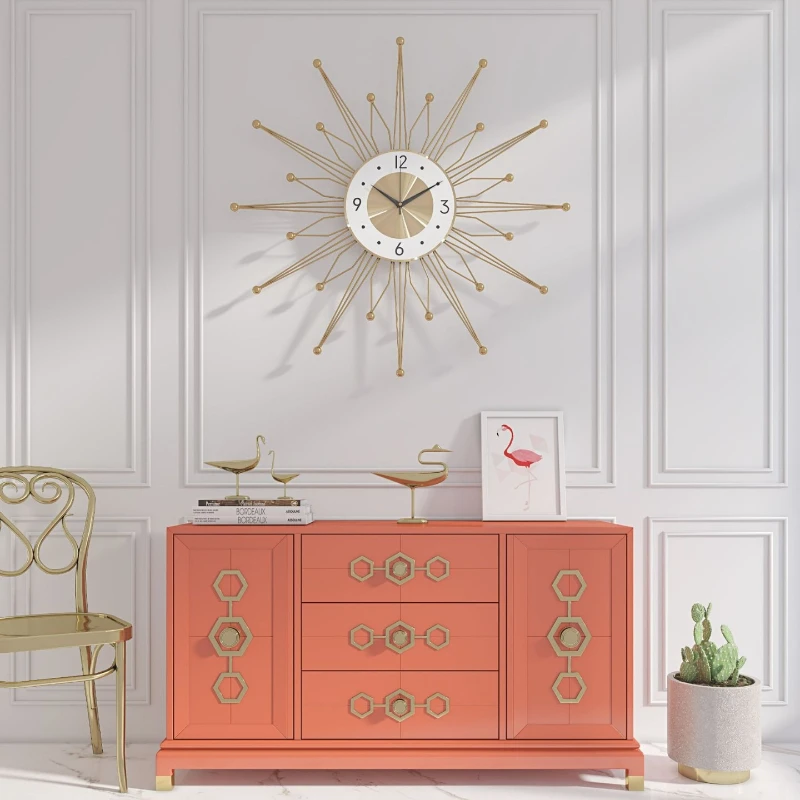 

New Fashion Light Luxury Wall Clock Living Room Creative Home Decoration Clock Nordic Simple Wall Clock