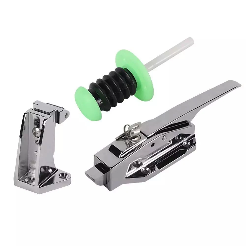 Zinc Alloy Door Handle Lock Spring Loaded Walk In Freezer Cooler Flush Door Latch Handle Freezer Door Latch Hinge Hardware