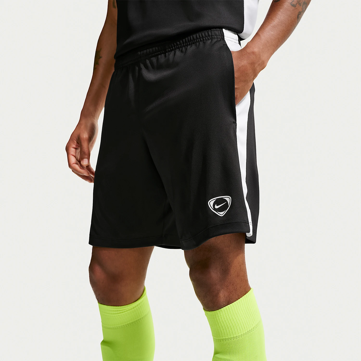 Nike Authentic Men's Patchwork Breathable Elastic Waist Football Shorts IF1526-010