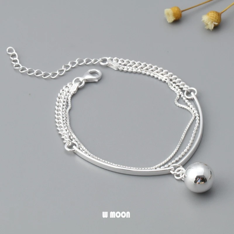 2023 New Fashion Silver Wire Chain Bead Bracelets for Women Friendship Bracelets Wedding Jewelry