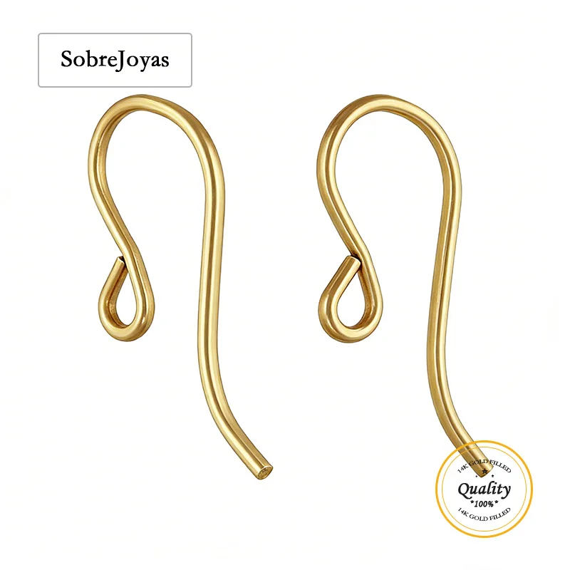 

Французские швензы для серег 0,71 мм (0,028 дюйма) из 14-каратного золота с позолотой, золотые швензы для изготовления ювелирных изделий, подвесок, аксессуаров и фурнитуры для DIY