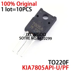 10PCS 7805A KIA7805A TO-220F KIA7805API-U/PF KIA7805API TO220F Voltage regulator New orignal