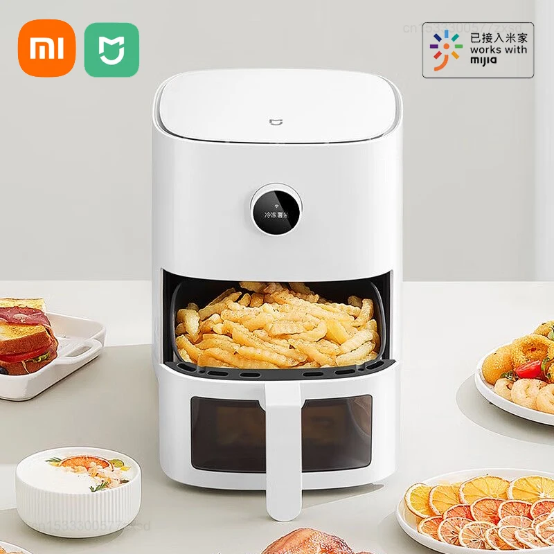 Xiaomi Mijia Smart Air Fryer Pro 4L Hot Oven Cooker Viewable Window APP Timing Without Oil 360° Hot Air Deep Fryer Household