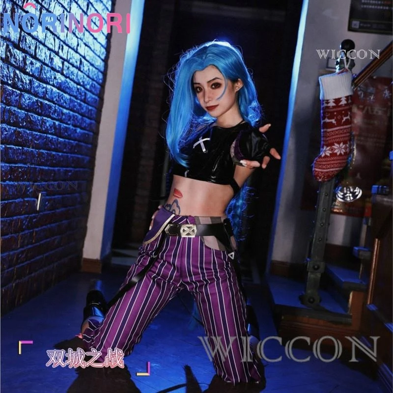 Anime Crit Loli Jinx Cosplay Arcane Kostuum Pruik Uniform Sexy Outfits Halloween Carnaval Kostuums Kleding voor Vrouwen Meisjes