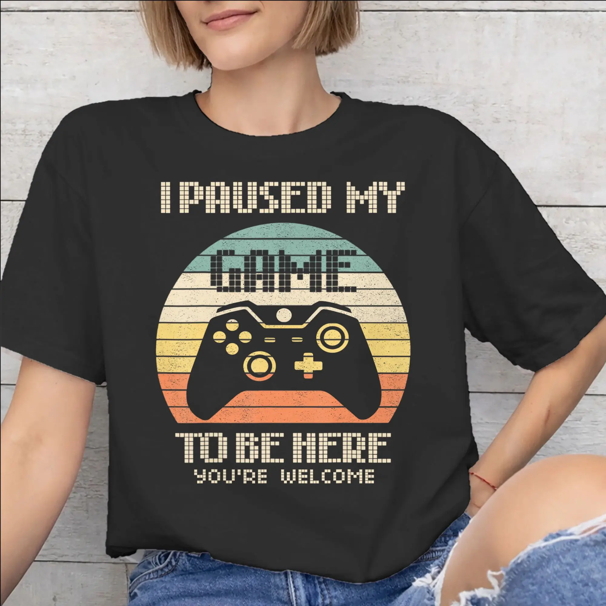 I Paused My Game To Be Here Apparel Unisex T Shirt Pure Cotton Tee New Arrival  T-shirt Clothes
