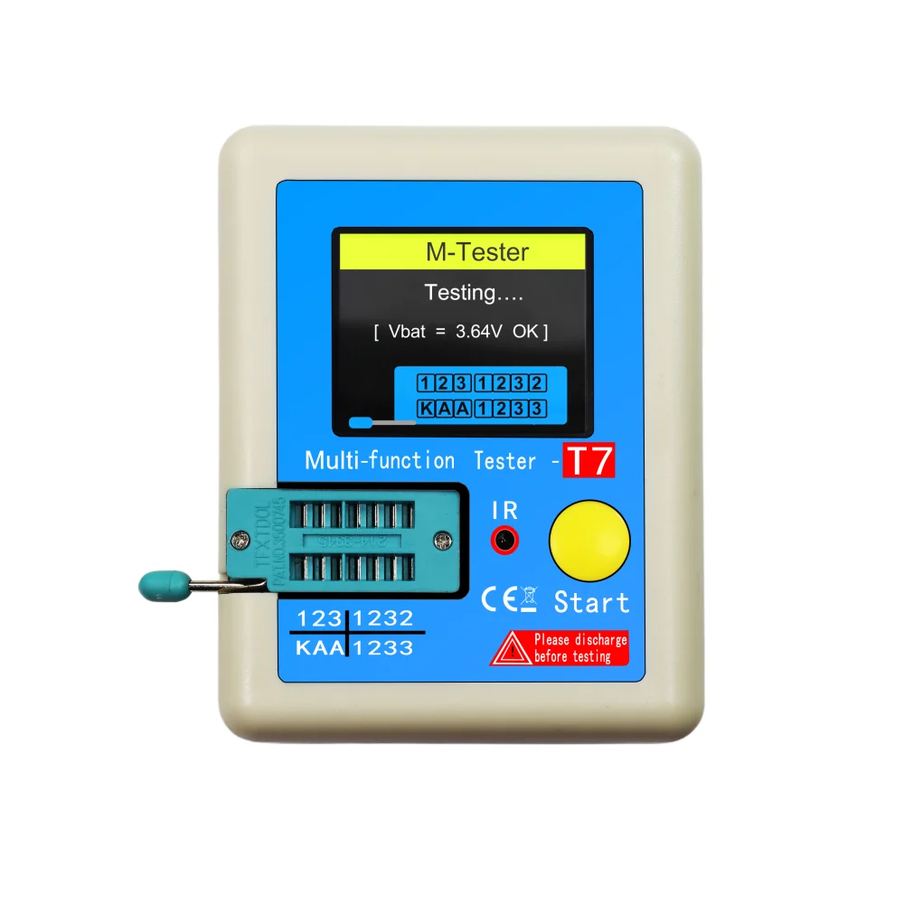 LCR-T7 T1 T4 Multi-meter  LCD Display Transistor Tester Diode Triode Capacitor Resistor Test Meter MOSFET NPN PNP Triac MOS