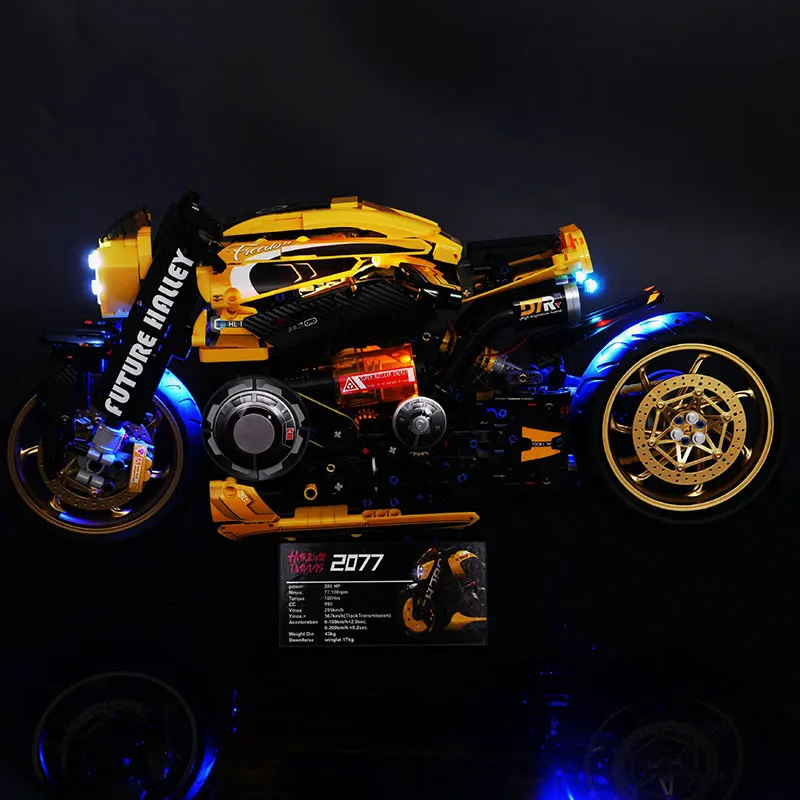 LED Light Kit For LEGO 10506 1:5 Motorcycle Racing CAR Motorbike City Vehicle(Not Include Building Block Bricks Kits Sets Model)