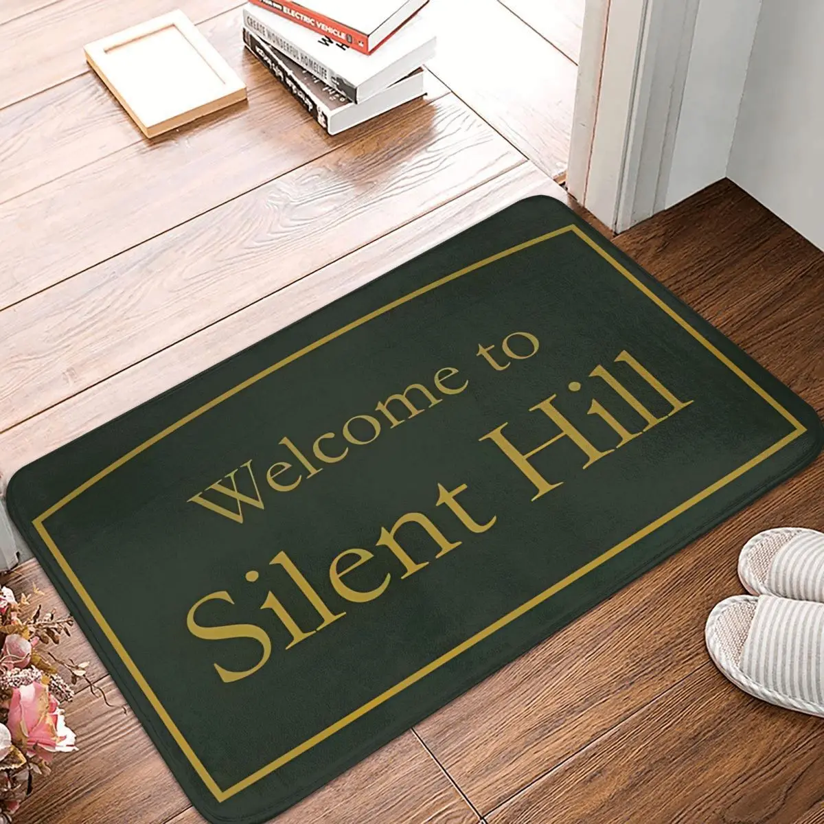 Bath Mat for Shower Home Entrance Welcome To Silent Hill Foot Mat Horror Game Toilet Mat Quick Dry Non Slip Bathroom Accessories