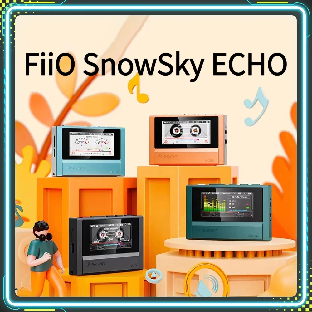 Reproductor MP3 FiiO SnowSky ECHO con Decodificador sin Pérdidas, Salida Dual, Bluetooth, Compatible con WAV DSD, Reproductor de Audio de Alta Resolución, Regalo MP3 Portátil Personalizado