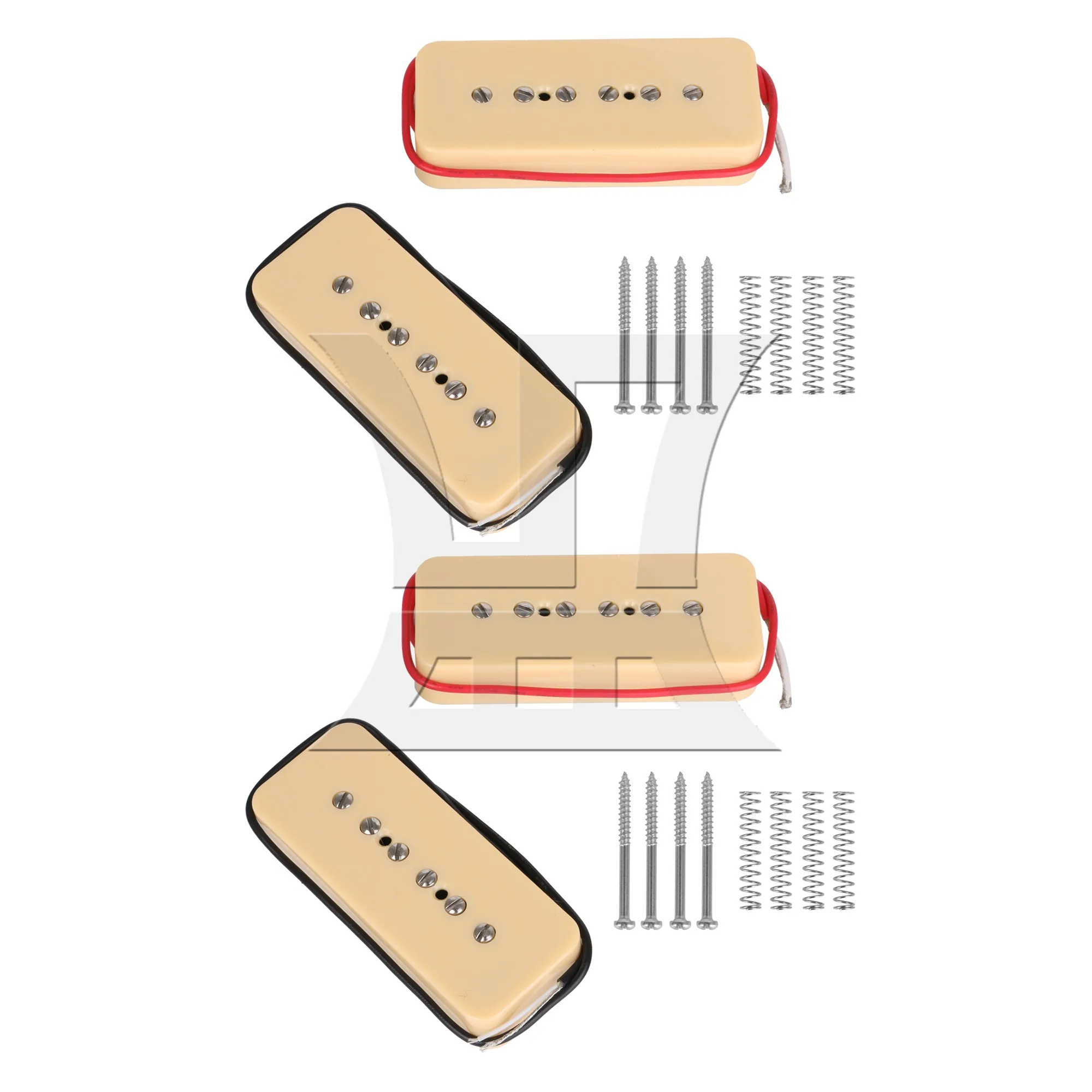 

Yibuy 4 Pcs Single Coil Pickups w/ Screwdriver for Electric Guitar Cream Color