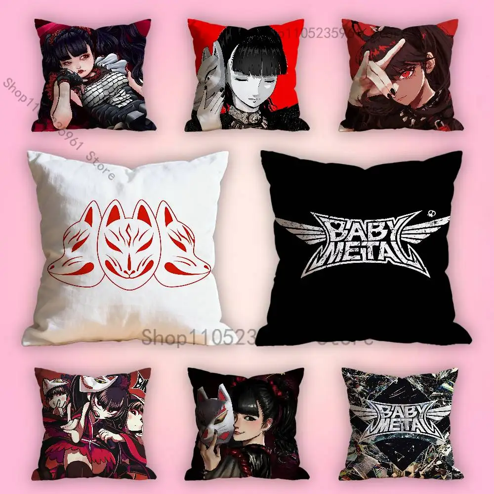 

B-Babymetal Metal Forth Pillowcase for Sofa Room Office Decor Printing Protector Cushion Cover Valentine gift Custom