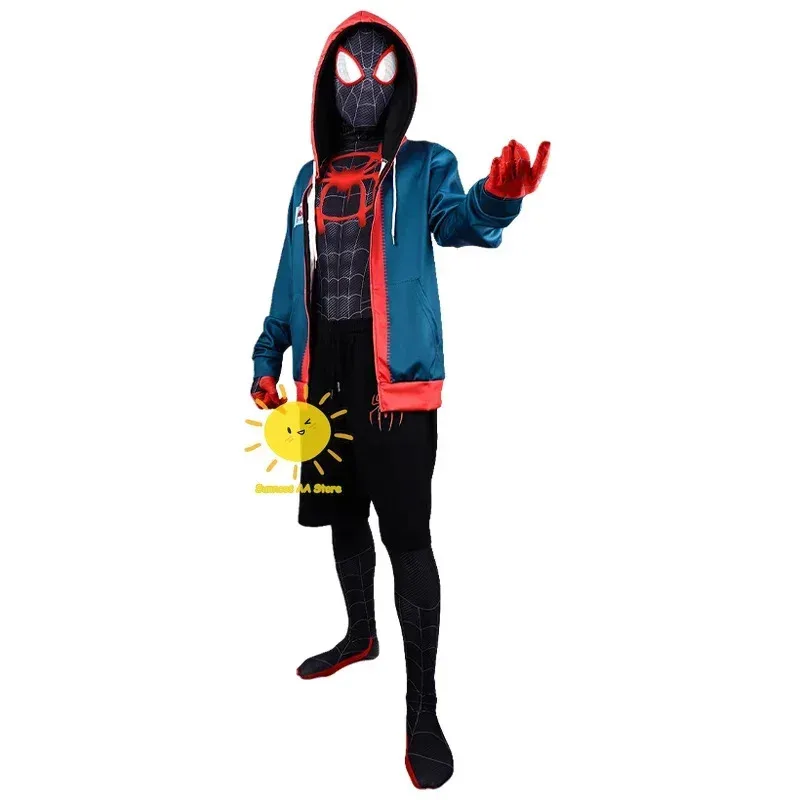 

♥ New 2025 AD1 BEAST KINGDOM Miles Morales Cosplay Halloween Jacket Bodysuit Mask Party Costume Suits Spider ★ Bear House