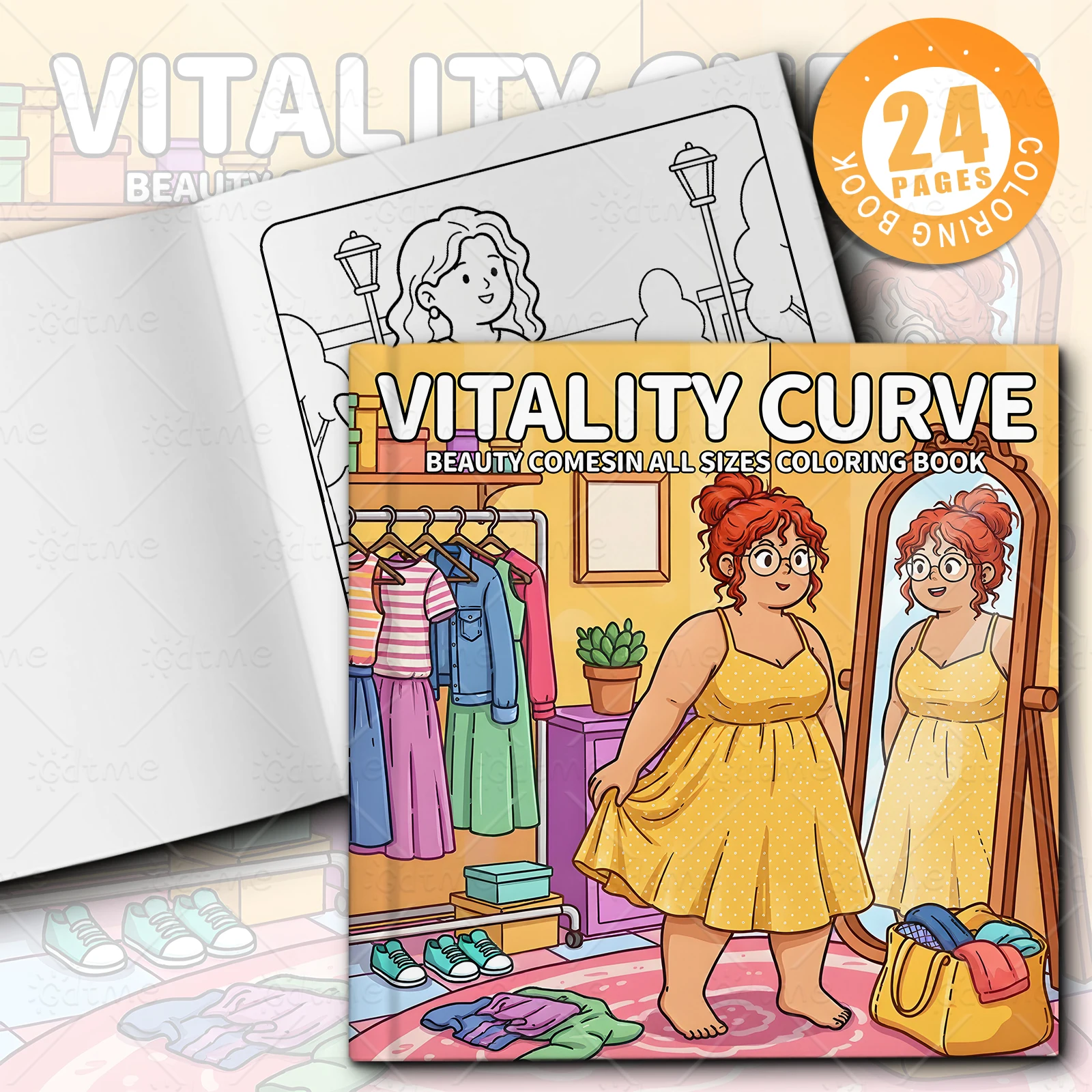 VITALITY CURVE Bold-easy Patterns Coloring Book for Adults Cute Drawing Book Perfect Gift for Party and Birthday ﻿