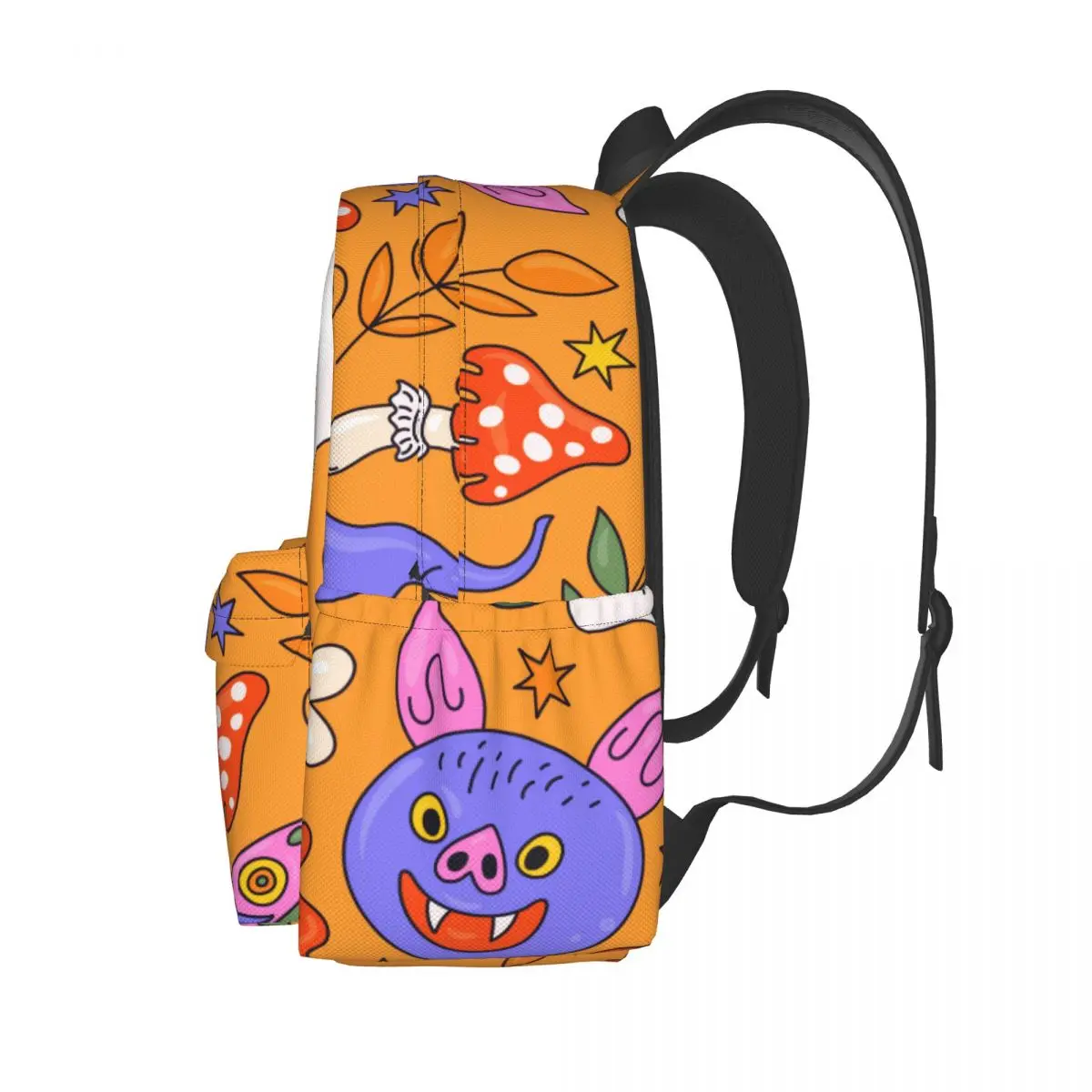 Halloween Doodle Pattern Large Capacity Student Backpack Fashion Casual School Bag