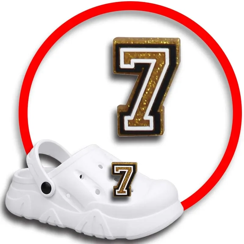 Number Crocs Shoe Charms for Women and Men, Clogs Pins, Shoes Decorações, Acessório, Crachás, Meninos, Meninas, Crianças