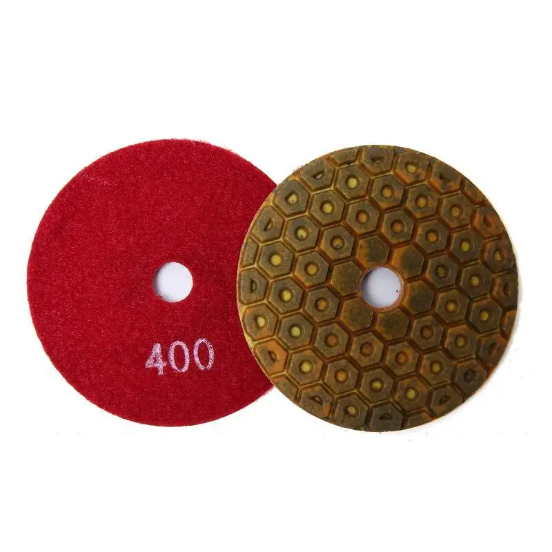 4 Stück 4 Zoll 100mm Nass-Metall-Diamant-Polierpads Schleifscheiben für Beton, Granit, Marmor, Steinboden-Schleifscheiben – Detail 9