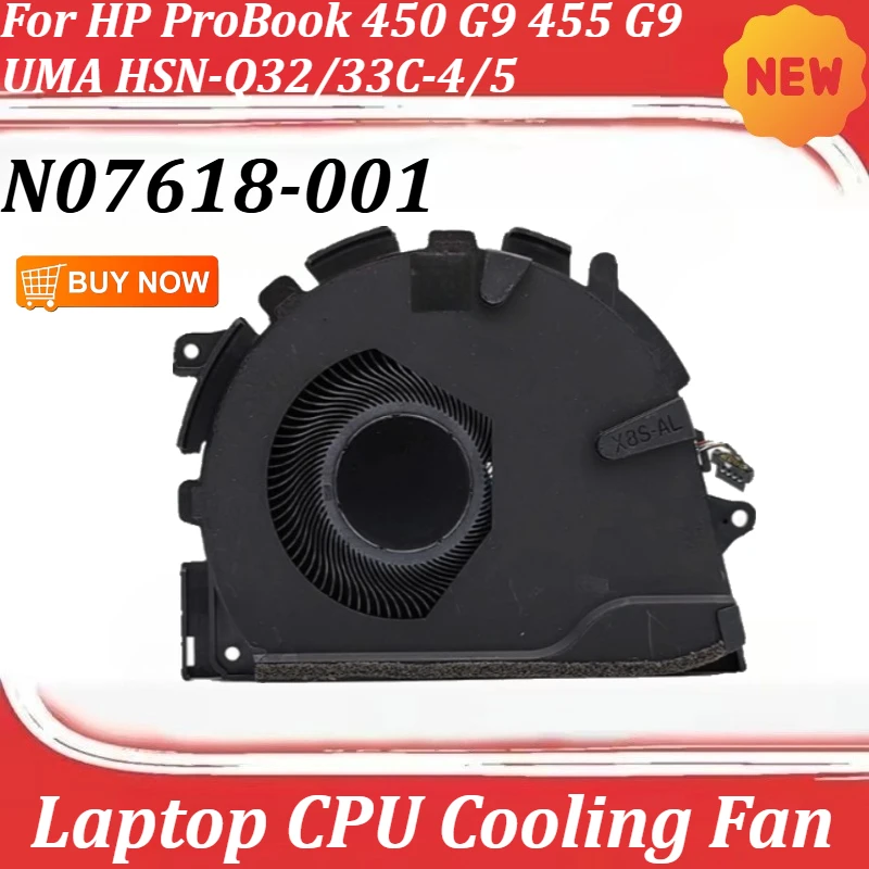 

Laptop CPU Cooling Fan For HP ProBook 450 G9 455 G9 UMA HSN-Q32/33C-4/5 N07618-001
