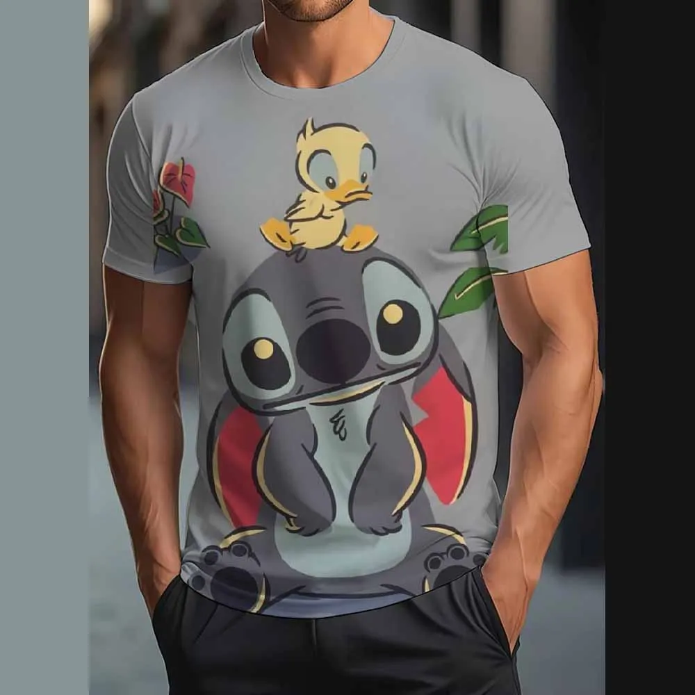 Camiseta con estampado de punto divertido para hombre, camisetas con estampado 3D de personalidad, camisetas holgadas de manga corta, camisetas informales con cuello redondo