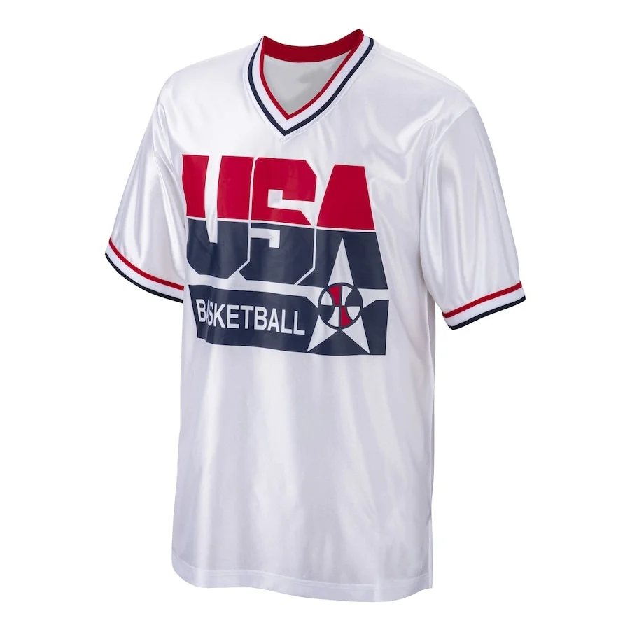 Oversize Men's And Women's Sports Tops USA Printed Street Casual Hip-hop Style V-neck Short Sleeved T-shirt 2024 Summer New Item image 2