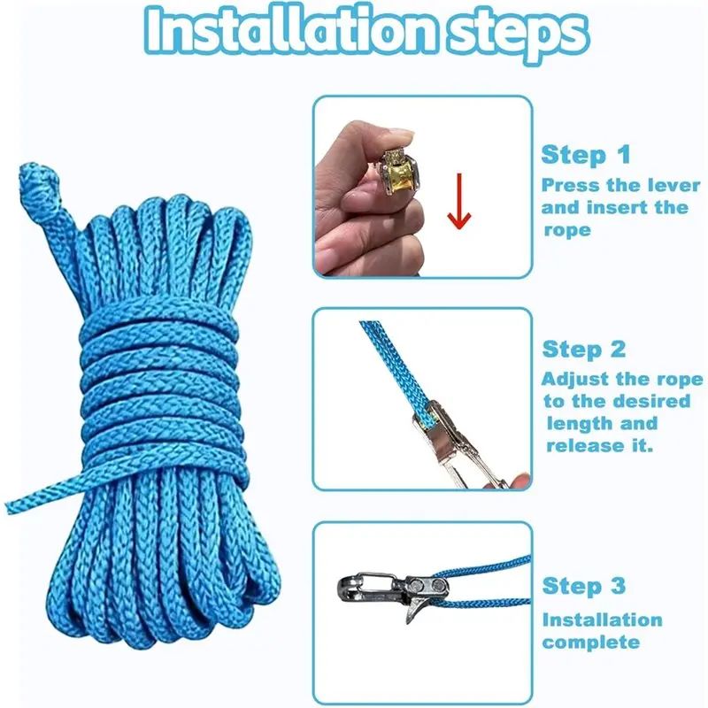 شداد حبل ABMS، 6 عبوات من أداة ضبط الحبال الدوارة النحاسية لـ Paracord- زنبرك من الفولاذ المقاوم للصدأ مثالي للتخييم والنباتات المعلقة #2
