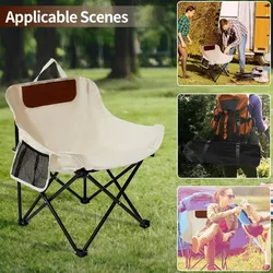 Folding Camping Chair Compact Camp Chair Outdoor Lawn Portable Lightweight Chair with Carrying Bag Beach Picnic Fishing Hiking