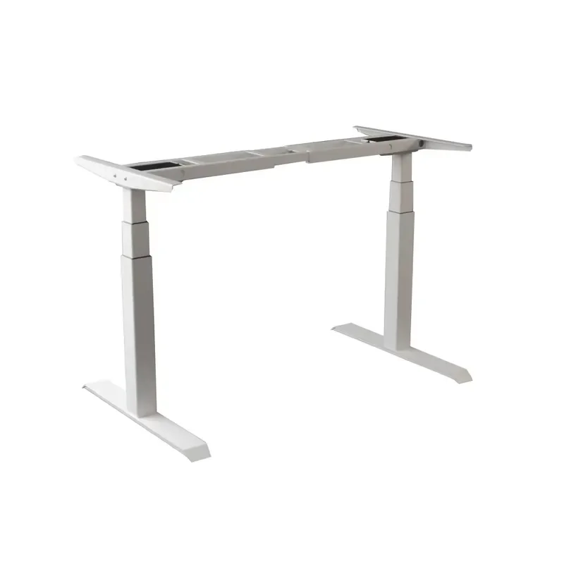Electric Standing Desk Dual Motor Height Adjustable Ergonomic Square Leg Office Computer Desk Frame Home Furniture