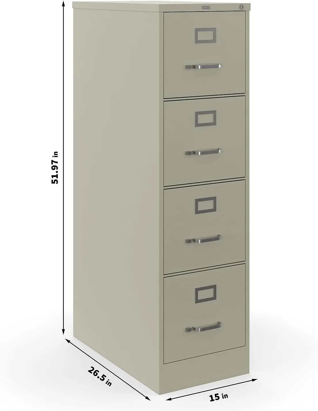 Tamanho vertical da letra do putty do metal do armário de arquivo da gaveta 26,5 polegadas D