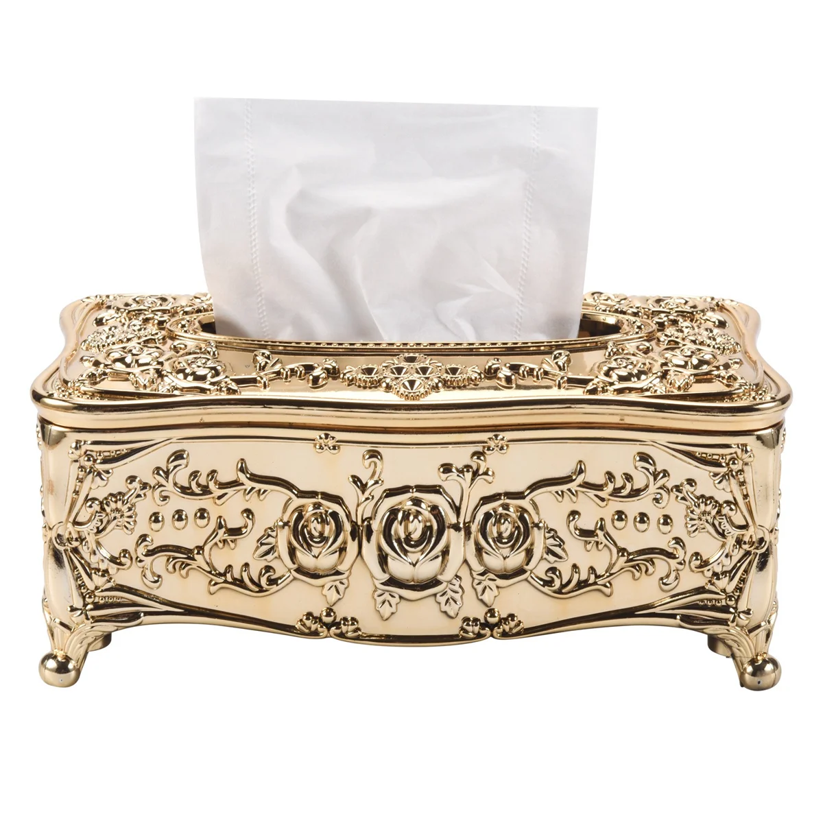 Gold Acrylic Tissue Box Hotel Restaurant Napkin Holder Household Tissue Box