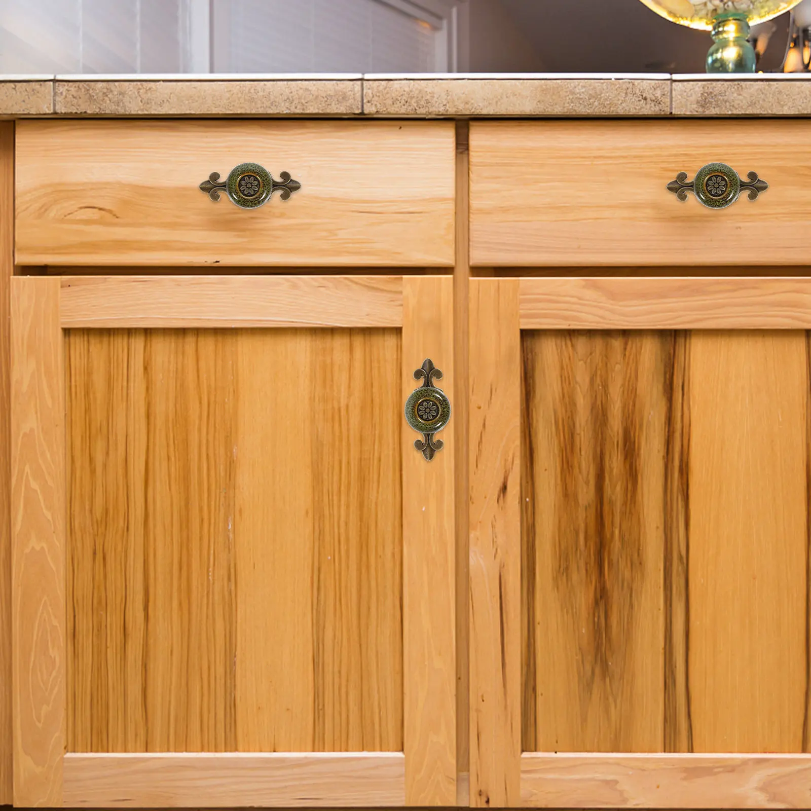 

10 шт. винтажных стеклянных ручек для шкафов в форме тыквы, этнические ручки для ящиков, фурнитура для кухонной мебели, гардеробов и комодов