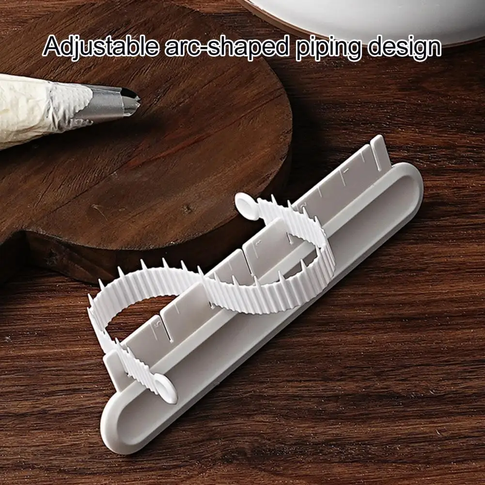 조정 가능한 라디안이있는 케이크 장식 도구 Gum 용 베이킹 장식을위한 정밀한 퐁당 케이크 아크 눈금자 분배기 세트