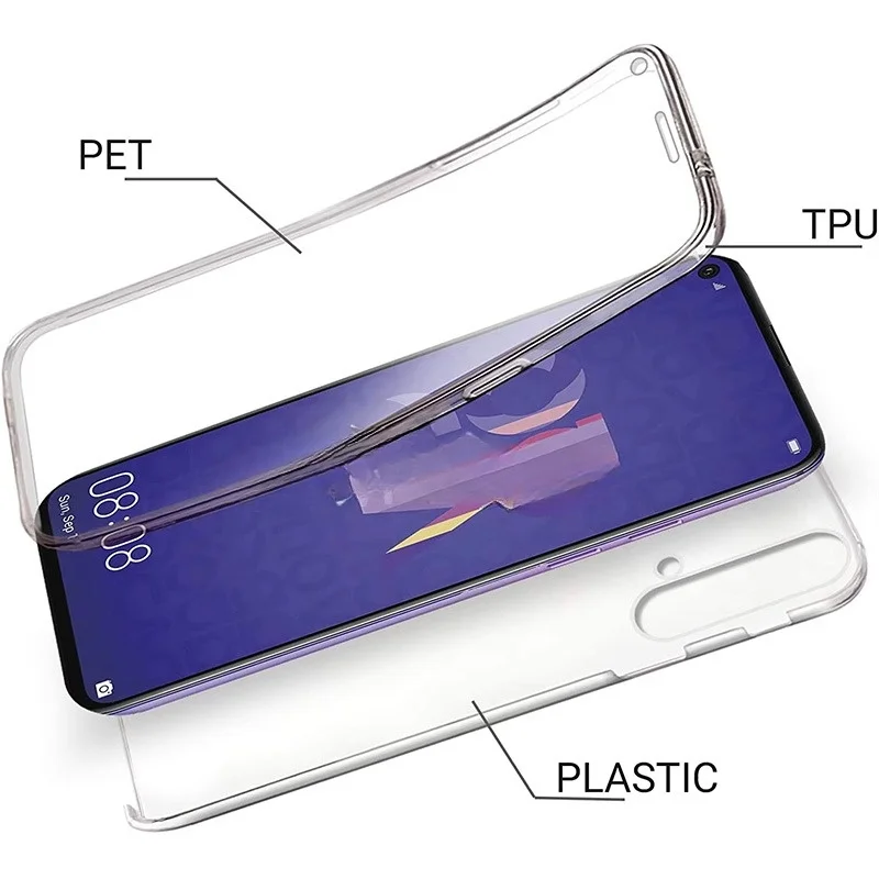 360 Full Body Phone Case For Huawei P20 P30 P40 Lite Mate 10 20 Pro nova 5t 7i P Smart 2019 2020 2021 Y7P Y7A Y9S Honor 20 Cover