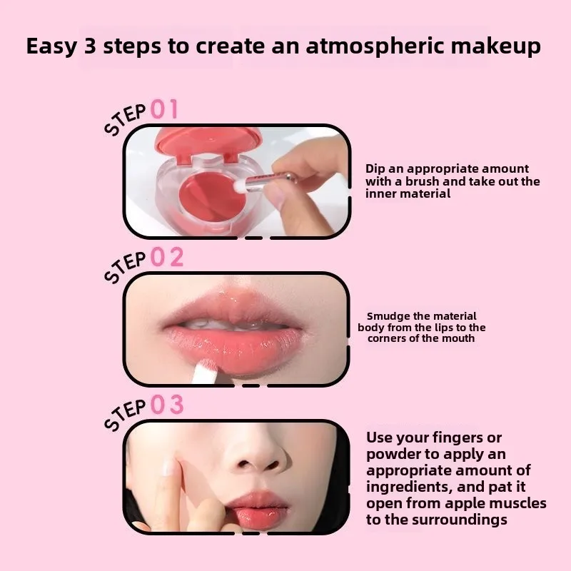 VEECCI maquillage mignon coréen lèvres et joues crème polyvalente naturel imperméable lèvres glaçure fard à joues Palette Rouge hydratant