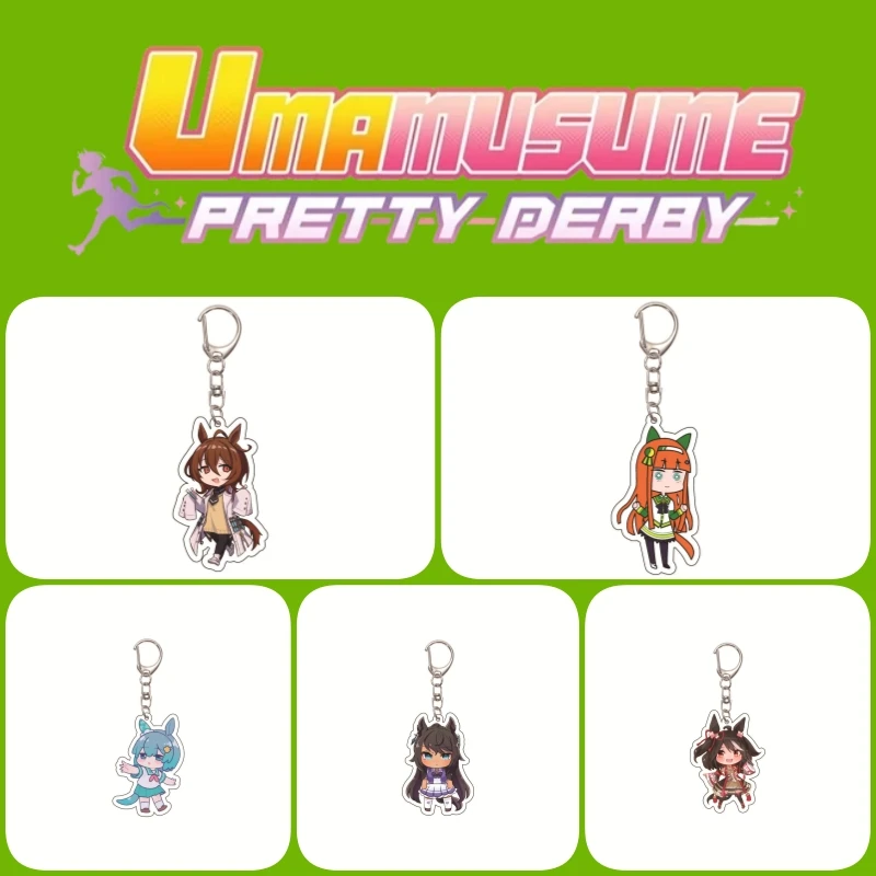 Uma Musume Pretty Derby Fans de jeux cadeaux porte-clés support acrylique ornements Oguri Cap Silence Suzuka Agnes Tachyon Clear Bliss 6 cm