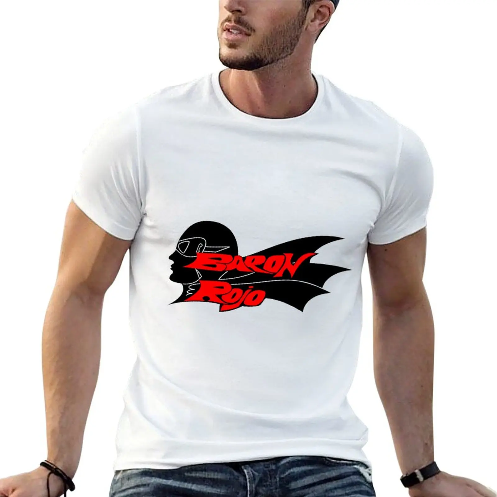 Camiseta Baron Rojo Rock Band en español, camisetas de anime para hombre, camiseta de algodón 100%, camiseta para hombre 100% algodón, camiseta de marca de lujo